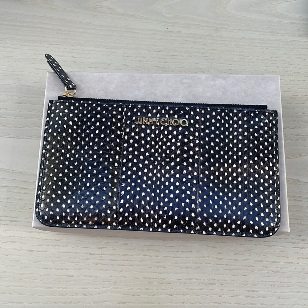 Jimmy Choo snakeskin wallet/pouch